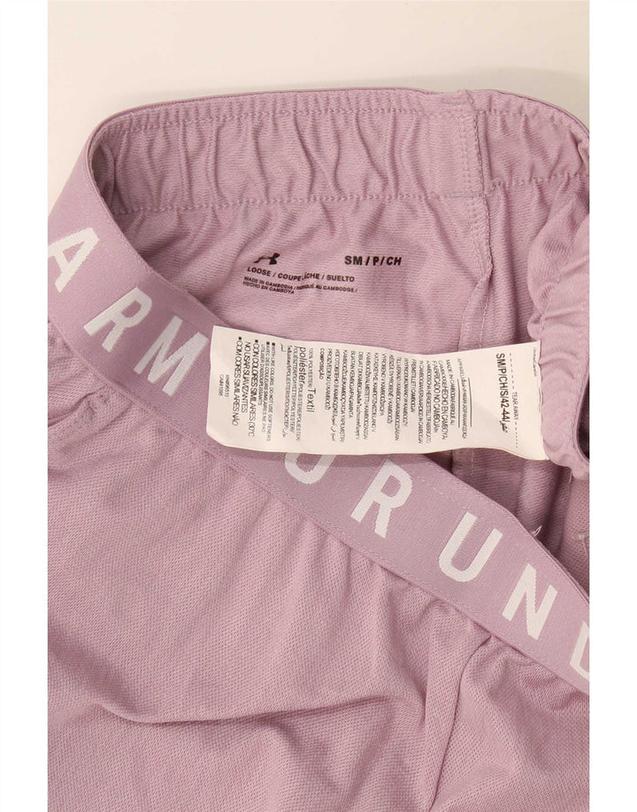 Under Armour Womens Graphic Sport Shorts UK 10 Small Pink Polyester