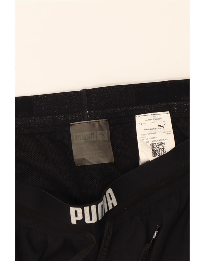 PUMA Mens Graphic Sport Shorts Large  Black Polyester Vintage Puma and Second-Hand Puma from Messina Hembry 