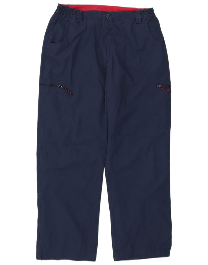 Mountain Warehouse Womens Cargo Trousers UK 12 Medium W30 L29 Navy Blue