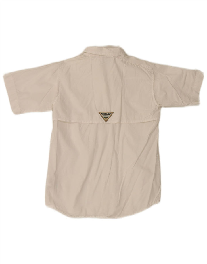 Columbia Boys Short Sleeve Shirt 6-7 Years White Cotton