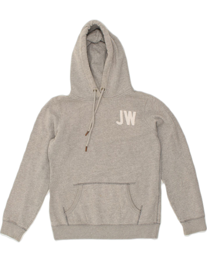 JACK WILLS Womens Graphic Hoodie Jumper UK 10 Small  Grey Cotton | Vintage Jack Wills | Thrift | Second-Hand Jack Wills | Used Clothing | Messina Hembry 