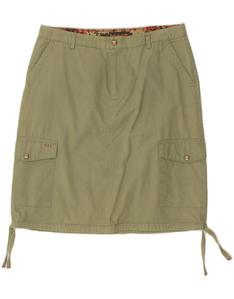 TIMBERLAND Womens Cargo Skirt US 8 Medium W32  Khaki Cotton | Vintage Timberland | Thrift | Second-Hand Timberland | Used Clothing | Messina Hembry 