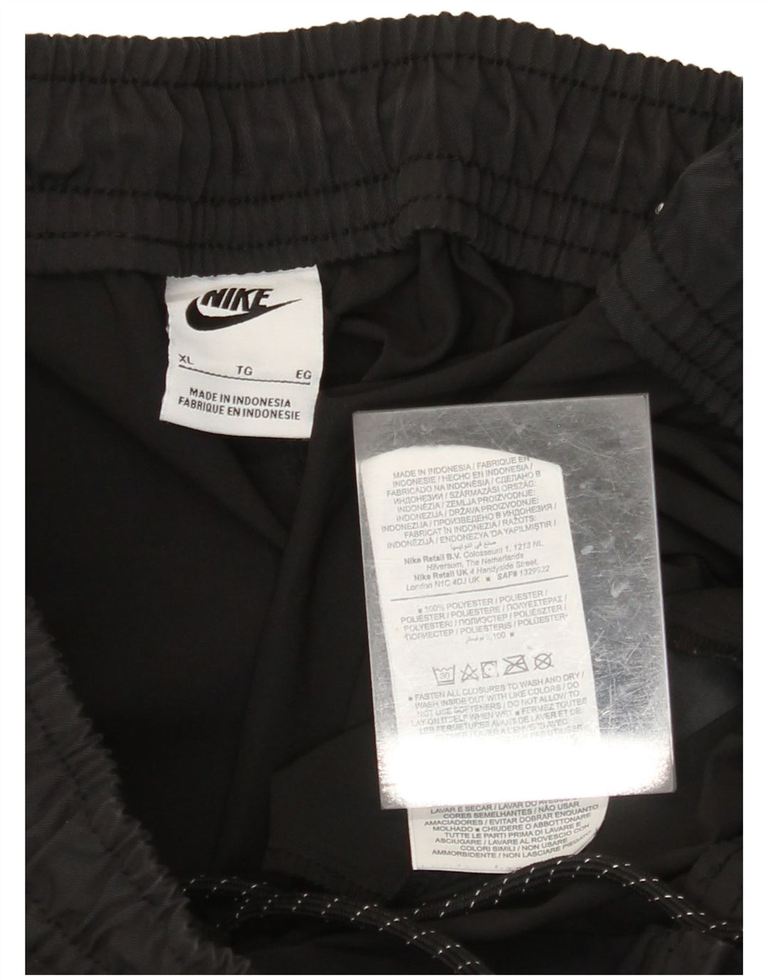 NIKE Mens Tracksuit Trousers XL  Black Polyester