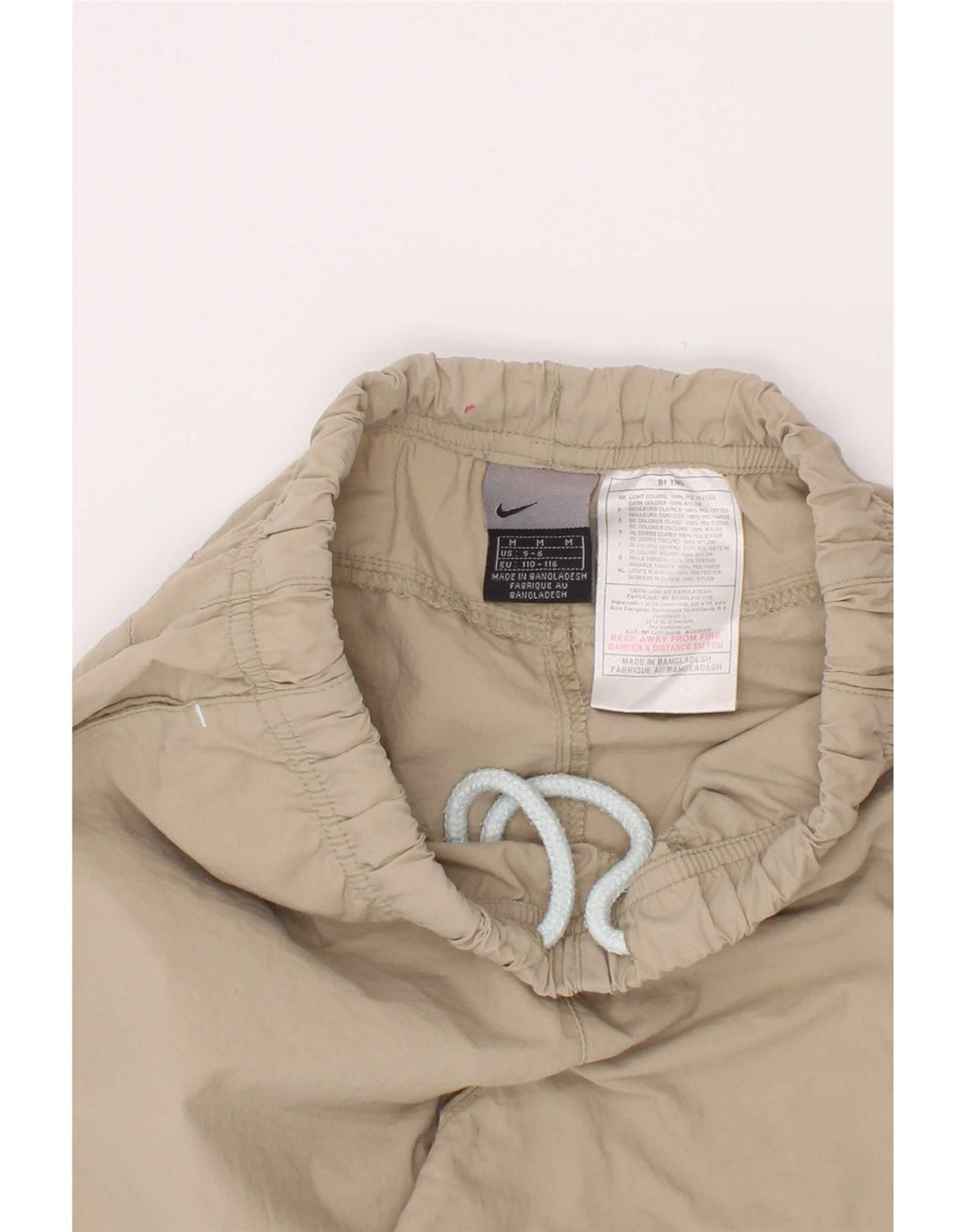 Nike Boys Tracksuit Trousers 5-6 Years Medium Beige Polyester