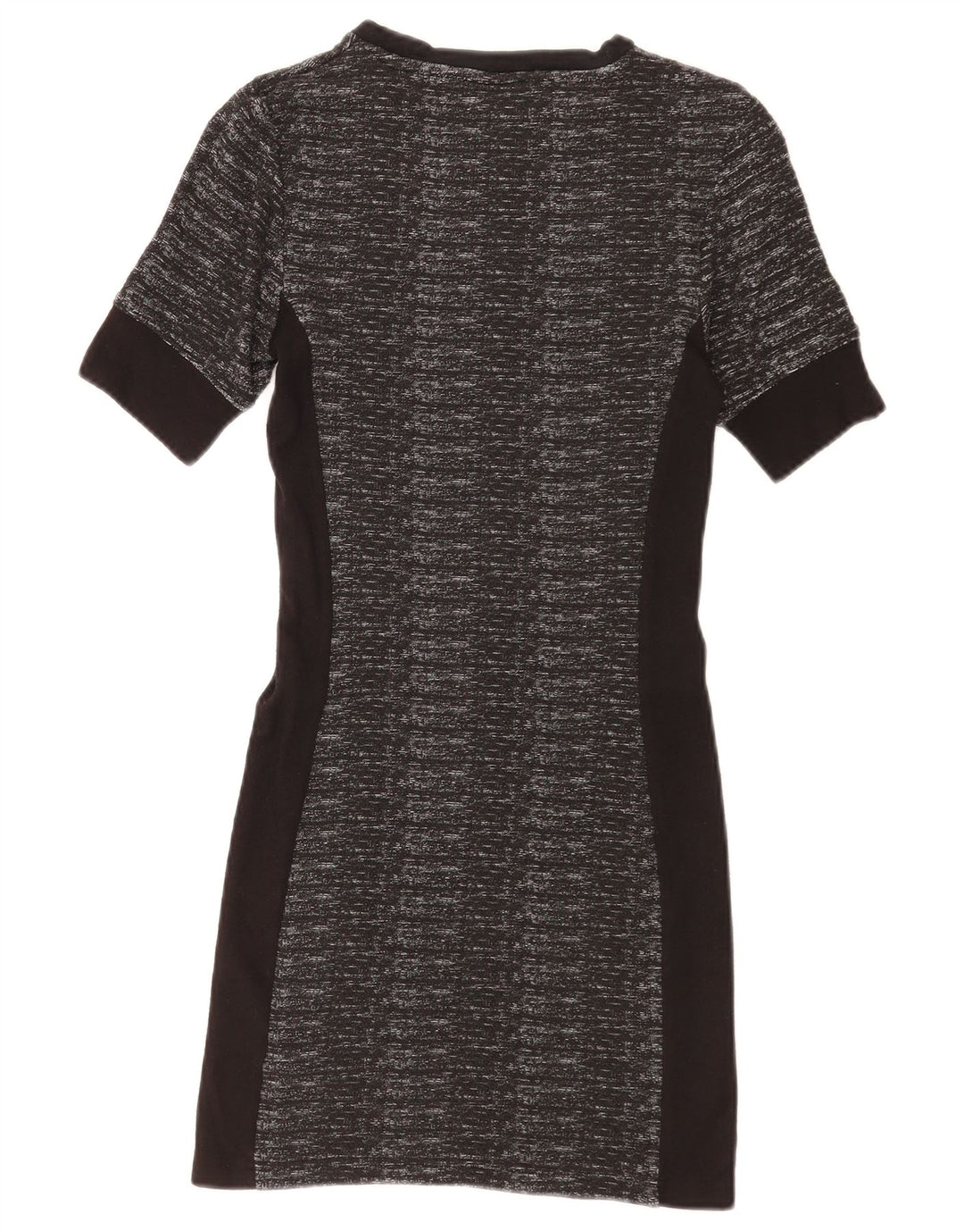 Topshop Womens Bodycon Dress UK 10 Small Black Geometric Polyester