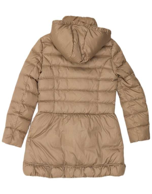 Sisley Womens Hooded Double Breasted Padded Coat IT 42 Medium Beige