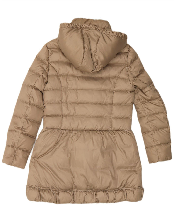Sisley Womens Hooded Double Breasted Padded Coat IT 42 Medium Beige