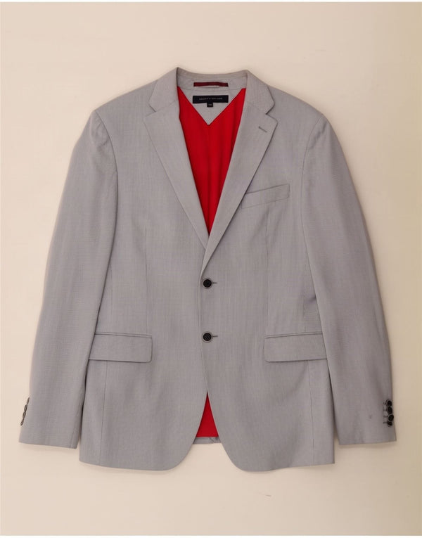 Tommy Hilfiger Mens 2 Button Blazer Jacket IT 50 Large Grey Pinstripe