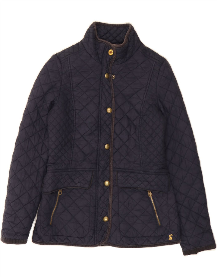 JOULES Womens Quilted Jacket UK 8 Small  Navy Blue Polyamide Vintage Joules and Second-Hand Joules from Messina Hembry 