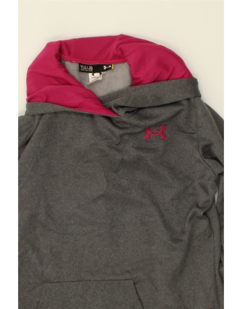UNDER ARMOUR Girls Hoodie Jumper 14-15 Years Large Grey | Vintage Under Armour | Thrift | Second-Hand Under Armour | Used Clothing | Messina Hembry 
