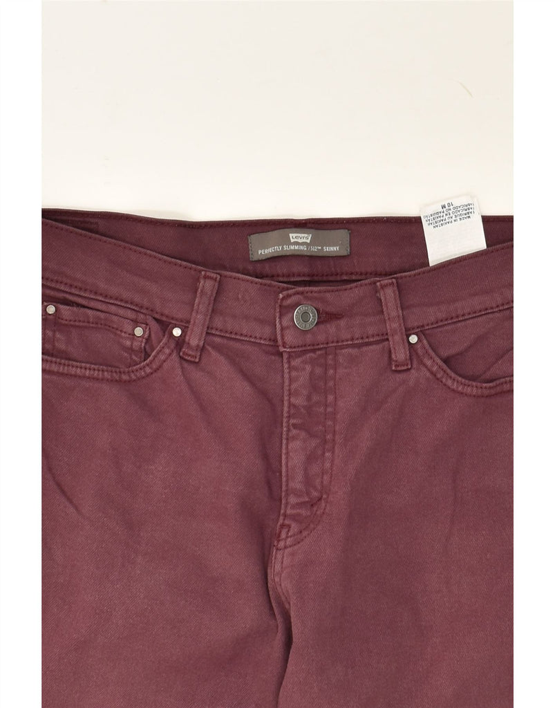 LEVI'S Womens Perfectly Slimming Skinny Jeans US 10 Large W31 L28 Maroon | Vintage Levi's | Thrift | Second-Hand Levi's | Used Clothing | Messina Hembry 