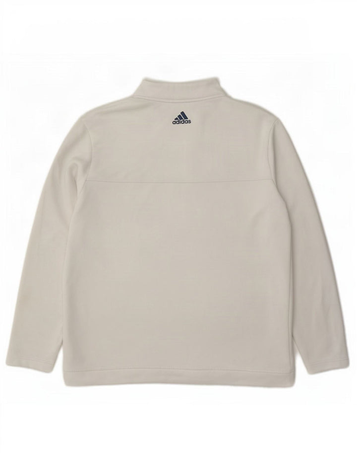 Adidas Mens Zip Neck Pullover Tracksuit Top XL White Polyester