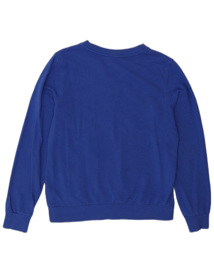 Marks & Spencer Womens Oversized Sweatshirt Jumper UK 10 Small  Blue Cotton