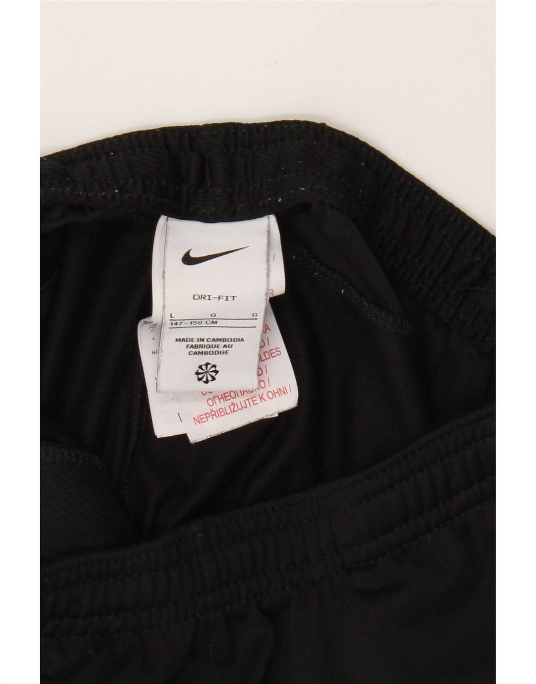 Nike Boys Dri Fit Tracksuit Trousers 12-13 Years Large Black Polyester
