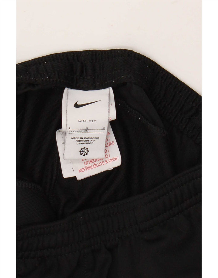Nike Boys Dri Fit Tracksuit Trousers 12-13 Years Large Black Polyester