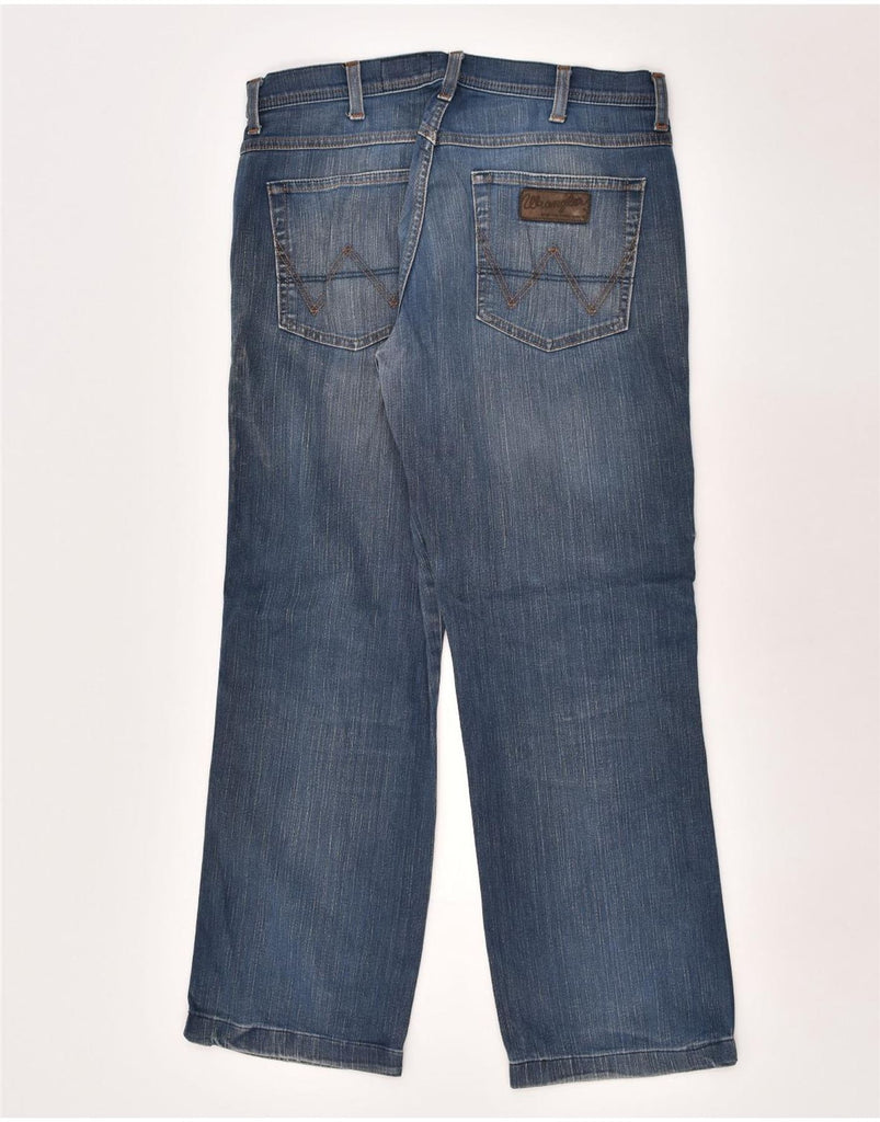 WRANGLER Mens Arizona Stretch Straight Jeans W33 L29 Blue Cotton | Vintage Wrangler | Thrift | Second-Hand Wrangler | Used Clothing | Messina Hembry 