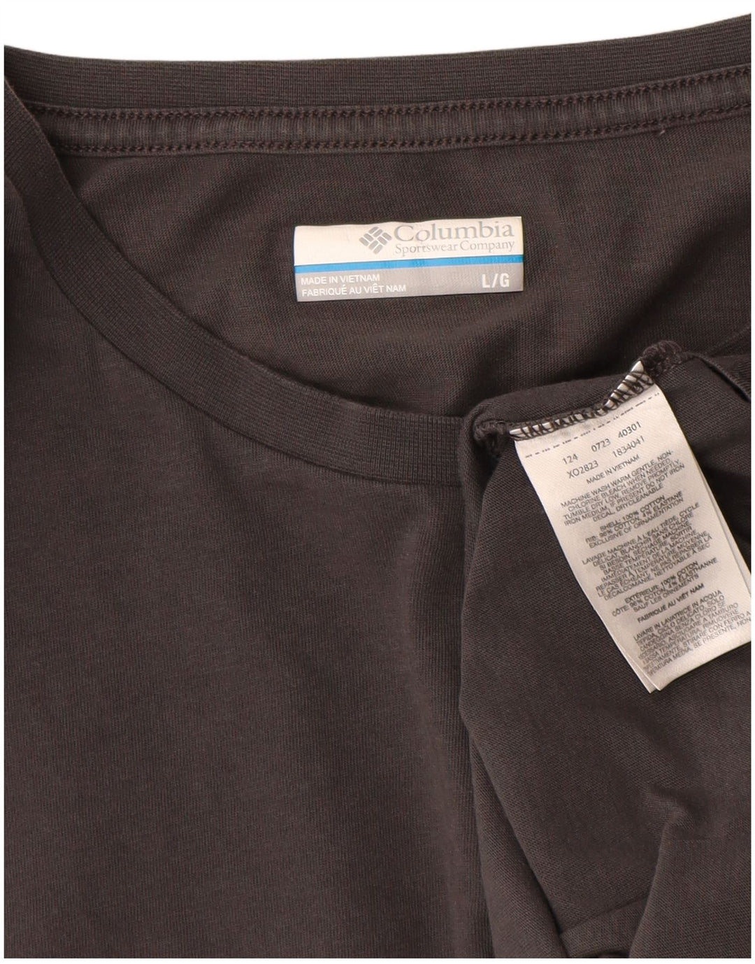 Columbia Mens Graphic T-Shirt Top Large Grey Cotton