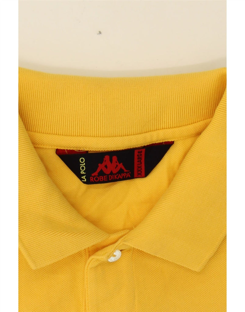 KAPPA Mens Polo Shirt 3XL Yellow Cotton Vintage Kappa and Second-Hand Kappa from Messina Hembry 