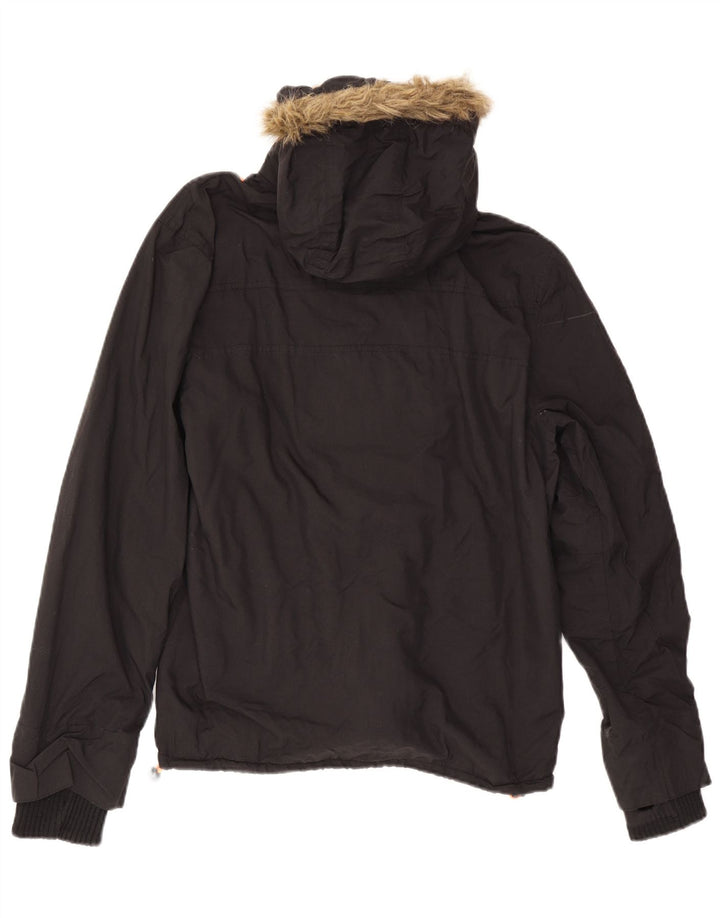 Superdry Womens Windcheater Windbreaker Jacket UK 16 Large Black