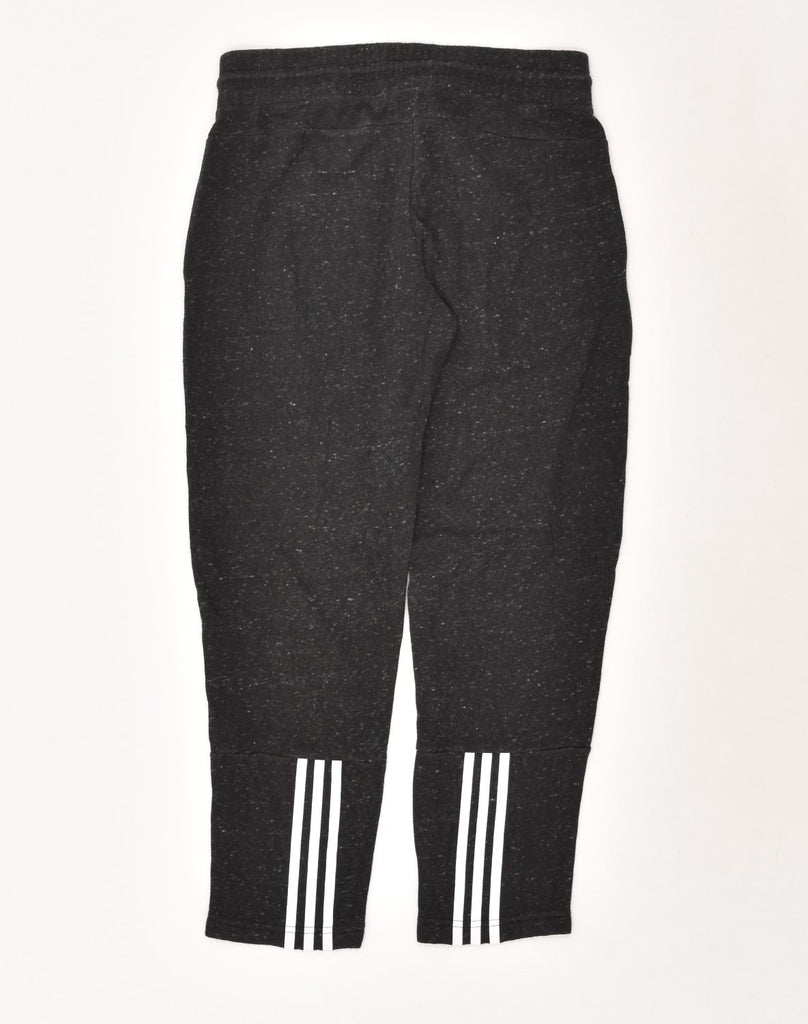 ADIDAS Womens Tracksuit Trousers UK 8/10 Small Black Flecked Cotton | Vintage Adidas | Thrift | Second-Hand Adidas | Used Clothing | Messina Hembry 