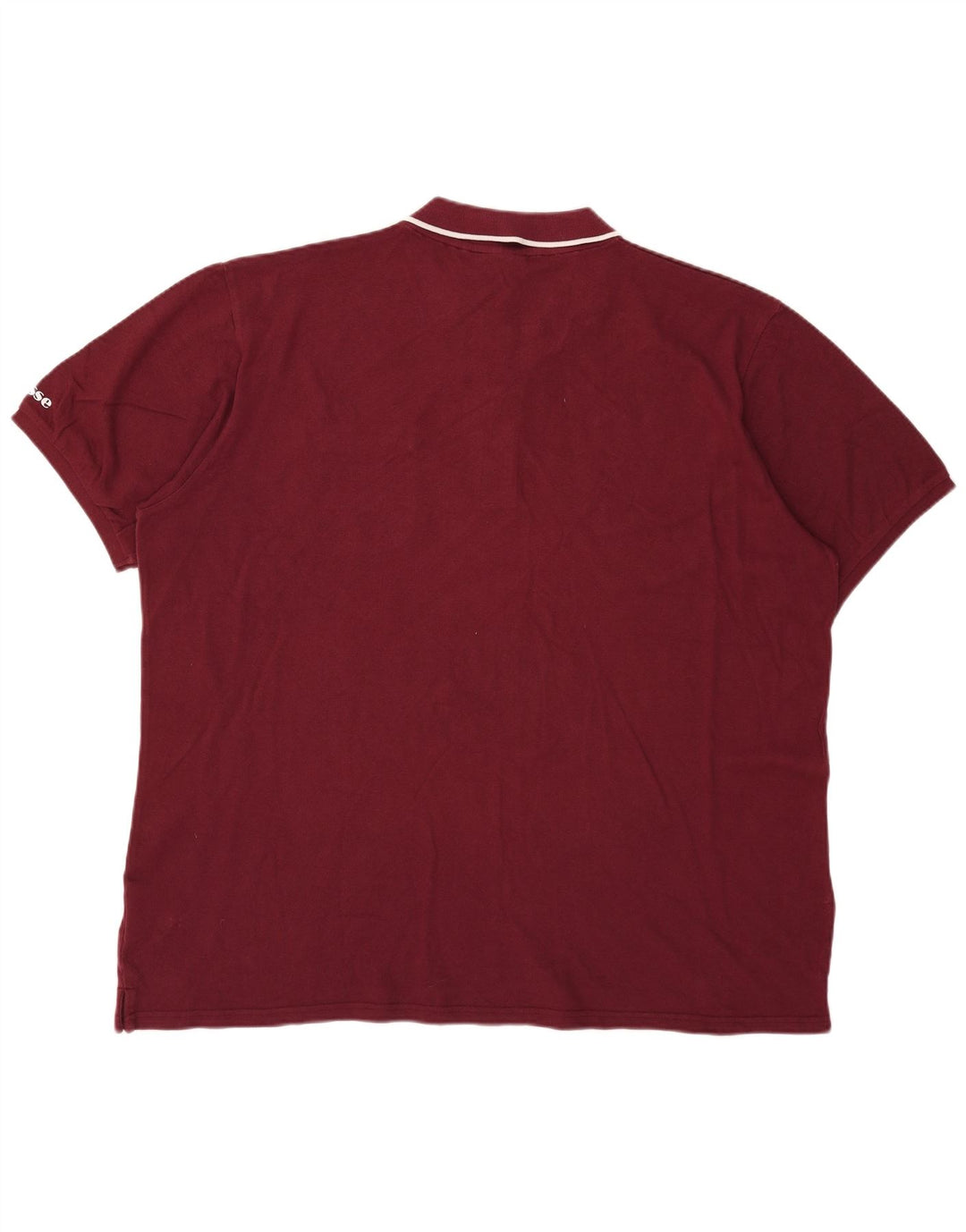Ellesse Mens Polo Shirt 2XL Burgundy Cotton