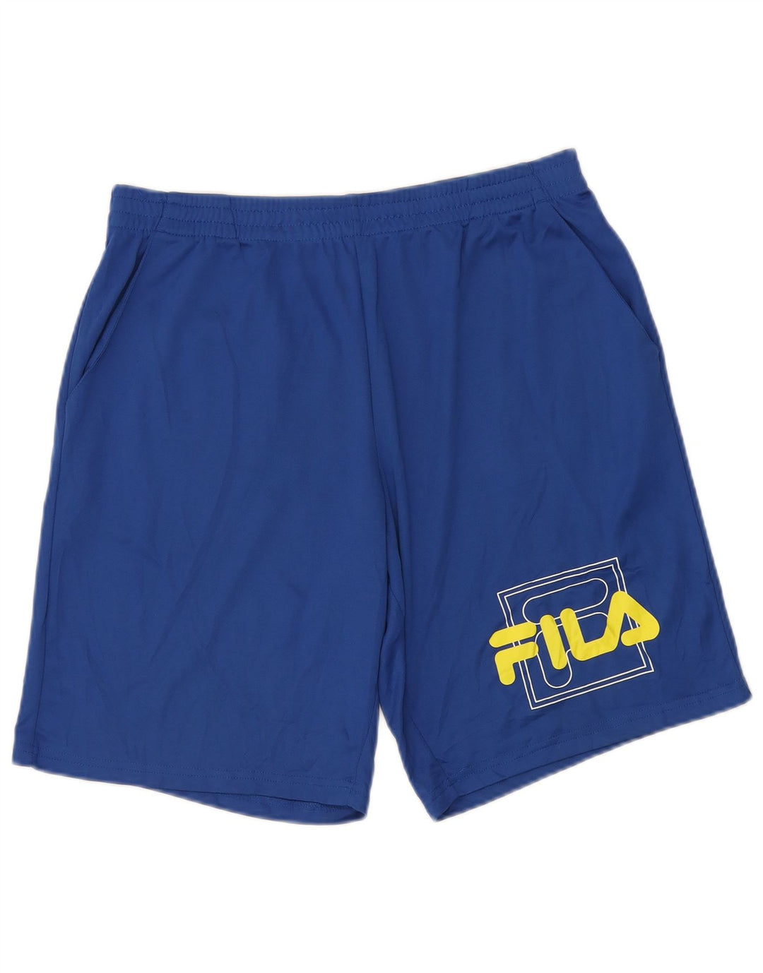 FILA Mens Graphic Sport Shorts Large  Blue Polyester