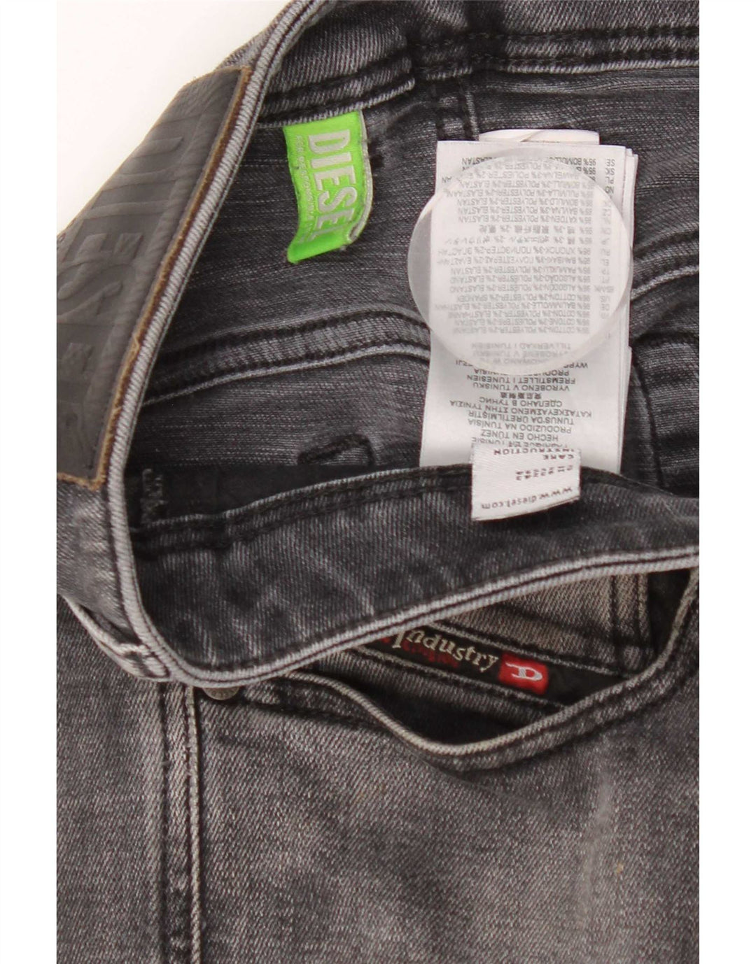 Diesel Mens Skinny Jeans W30 L30 Grey Cotton