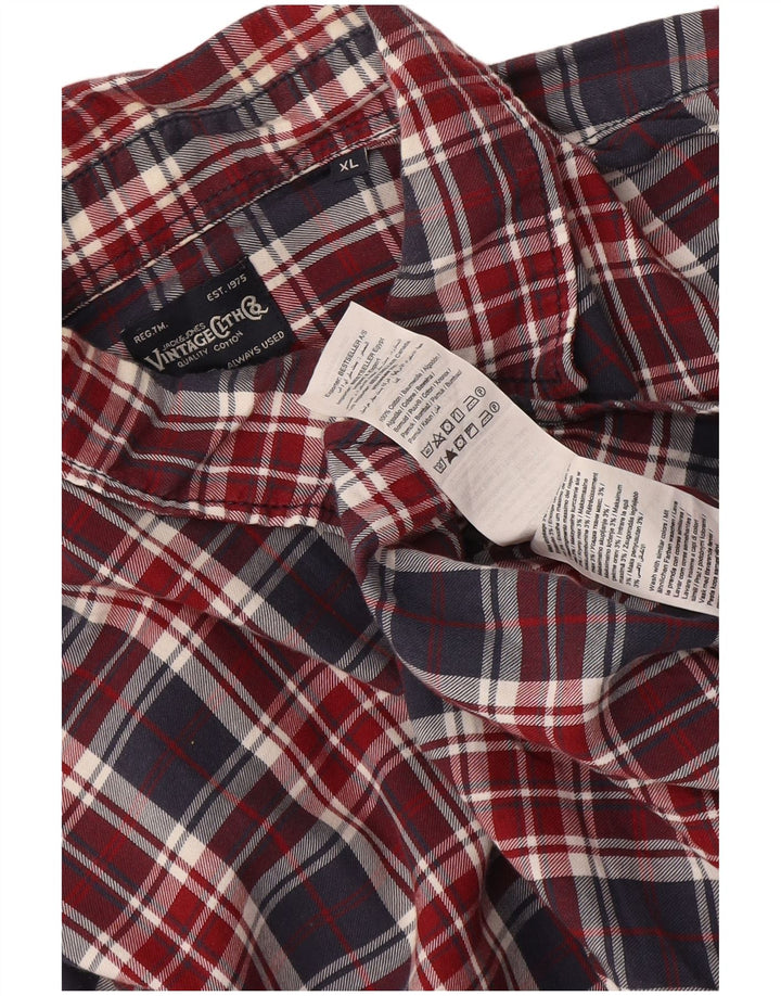 Jack & Jones Mens Flannel Shirt XL Multicoloured Check Cotton