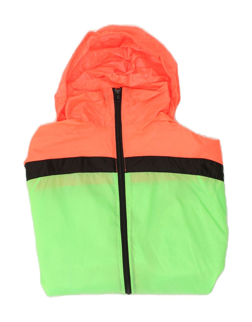 VINTAGE Mens Hooded Rain Jacket UK 38 Medium Green Colourblock Vintage Vintage and Second-Hand Vintage from Messina Hembry 