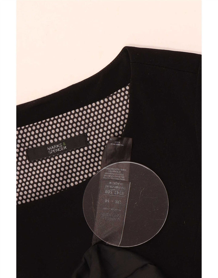 Marks & Spencer Womens Sheath Dress UK 14 Large Black Polyester
