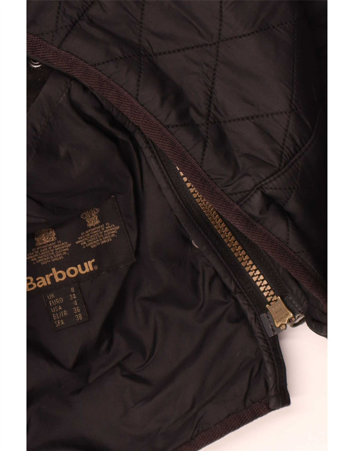 Barbour Womens Quilted Jacket UK 8 Small Black