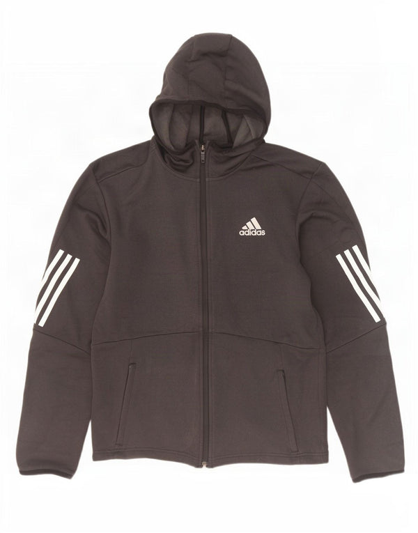 Adidas Mens Aeroready Zip Hoodie Sweater Small Grey Polyester