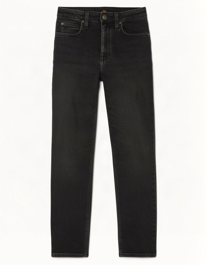 Lee Womens Carol Straight Jeans W27 L27 Grey Cotton