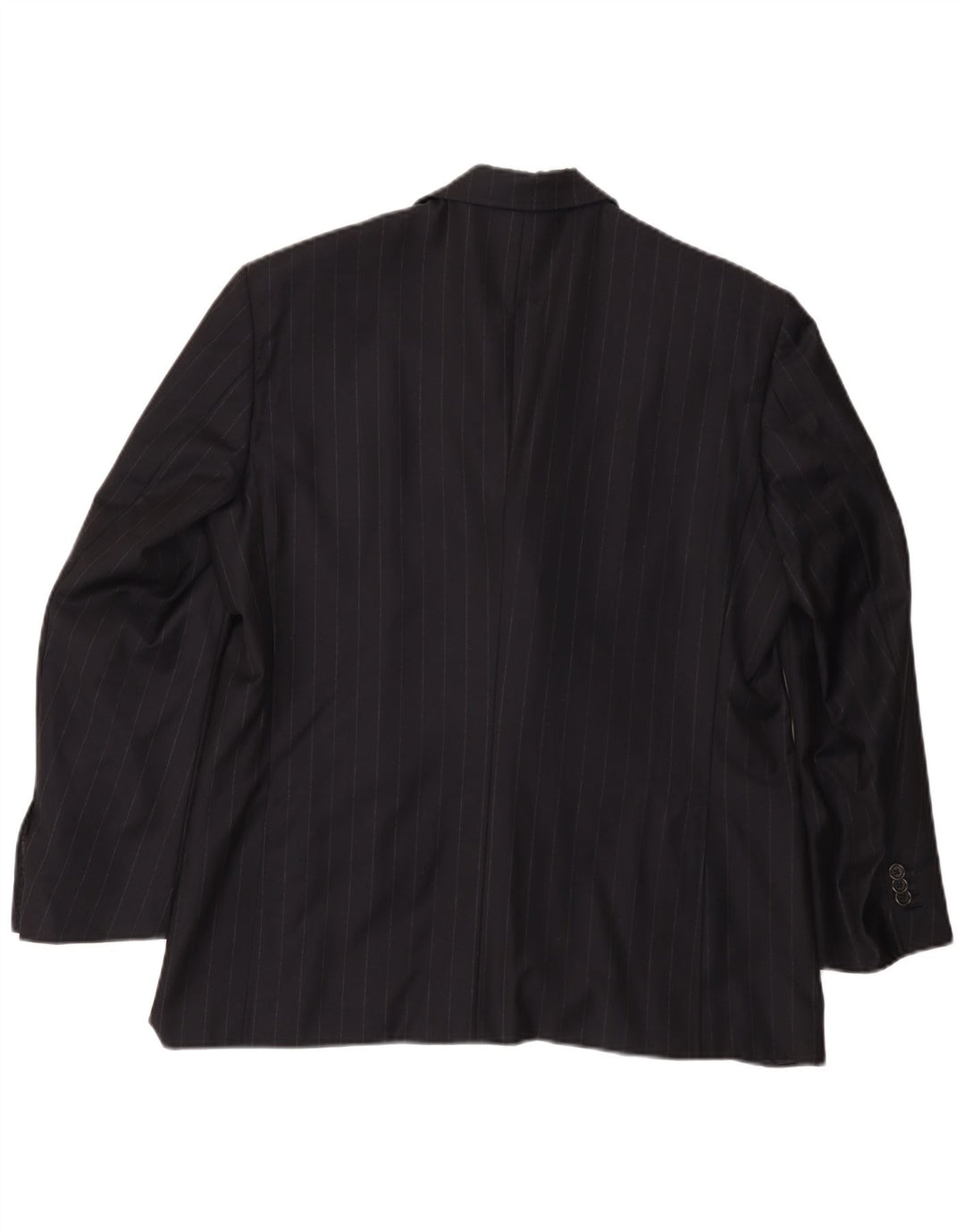 TASMANIAN Mens 3 Button Blazer Jacket UK 38 Medium Navy Blue Pinstripe