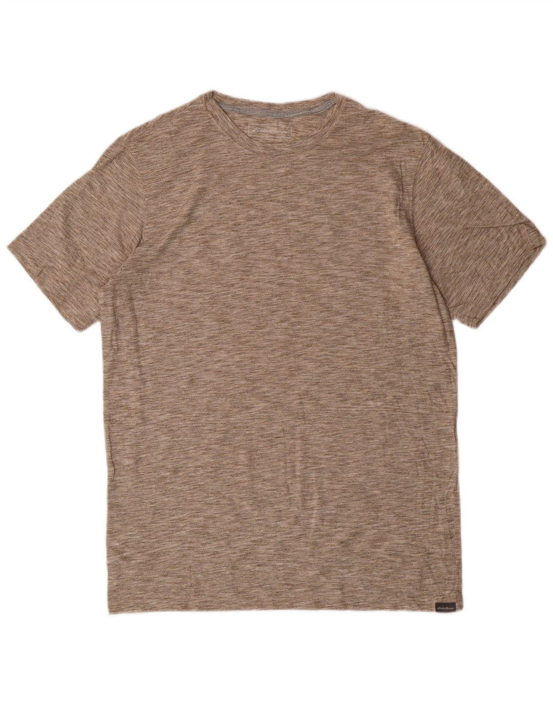 Eddie Bauer Mens T-Shirt Top Medium Beige Flecked Cotton