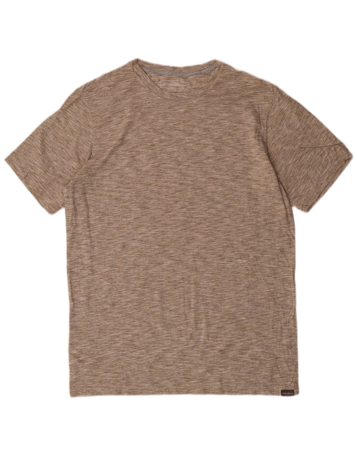 Eddie Bauer Mens T-Shirt Top Medium Beige Flecked Cotton