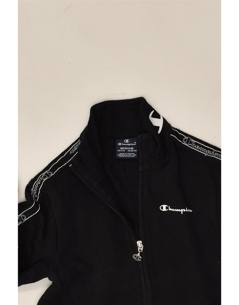 CHAMPION Boys Graphic Tracksuit Top Jacket 9-10 Years Medium  Black Cotton | Vintage Champion | Thrift | Second-Hand Champion | Used Clothing | Messina Hembry 