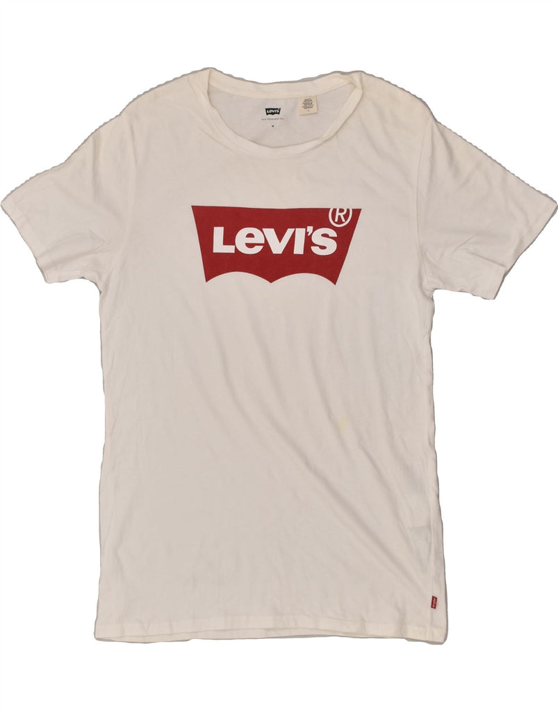 LEVI'S Mens Graphic T-Shirt Top Medium White Cotton | Vintage Levi's | Thrift | Second-Hand Levi's | Used Clothing | Messina Hembry 