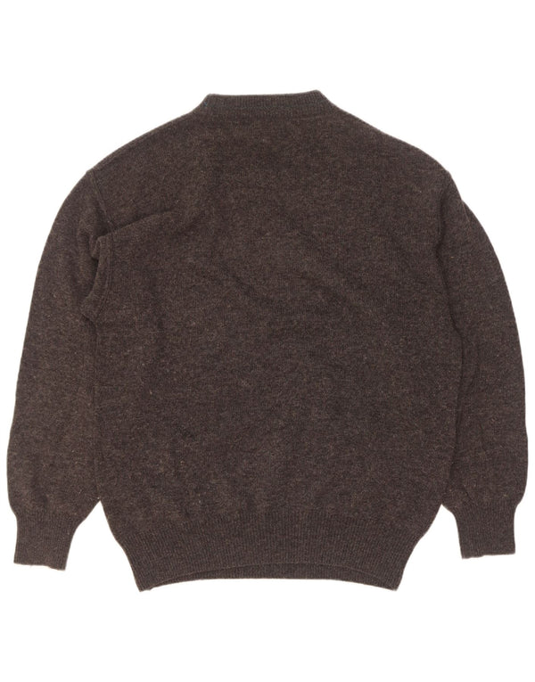 Vintage Mens Turtle Neck Jumper Sweater IT 48 Medium Grey Colourblock