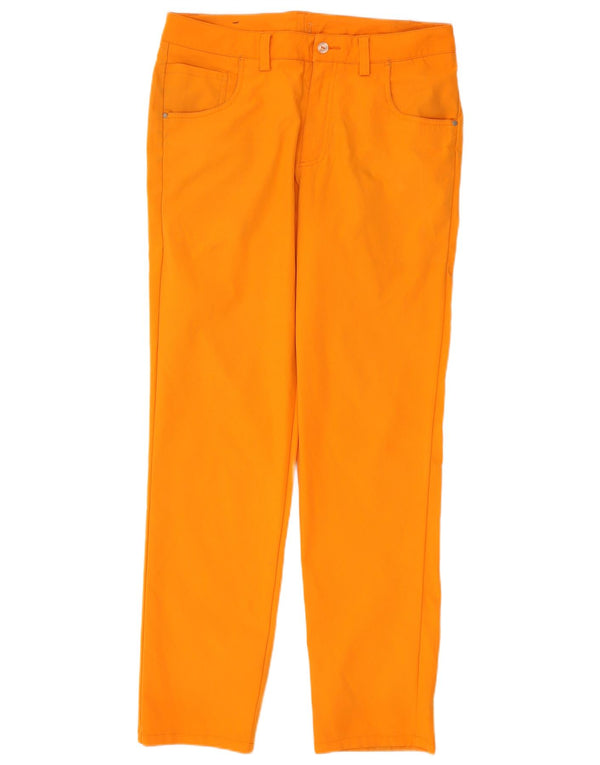 Puma Mens Straight Casual Trousers W32 L32 Orange Polyester