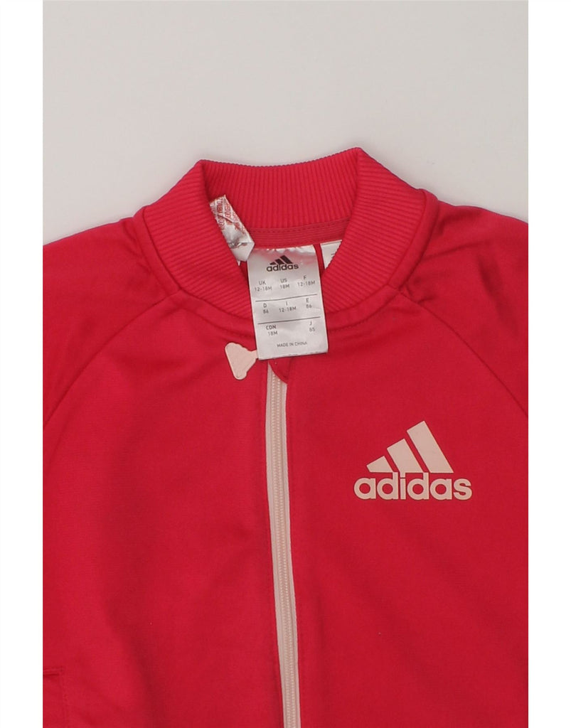 ADIDAS Baby Boys Tracksuit Top Jacket 12-18 Months Red Polyester | Vintage Adidas | Thrift | Second-Hand Adidas | Used Clothing | Messina Hembry 