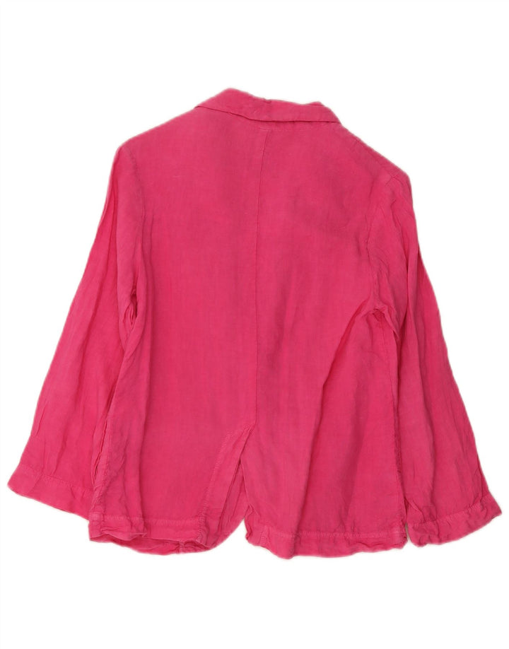 Zara Girls 2 Button Blazer Jacket 9-10 Years Pink Linen