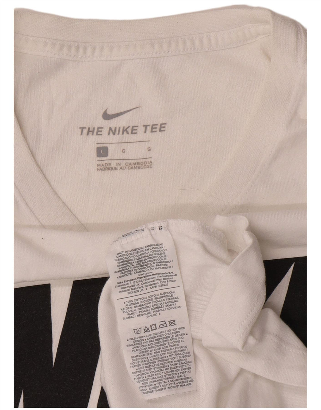 Nike Mens Graphic T-Shirt Top Large White Cotton