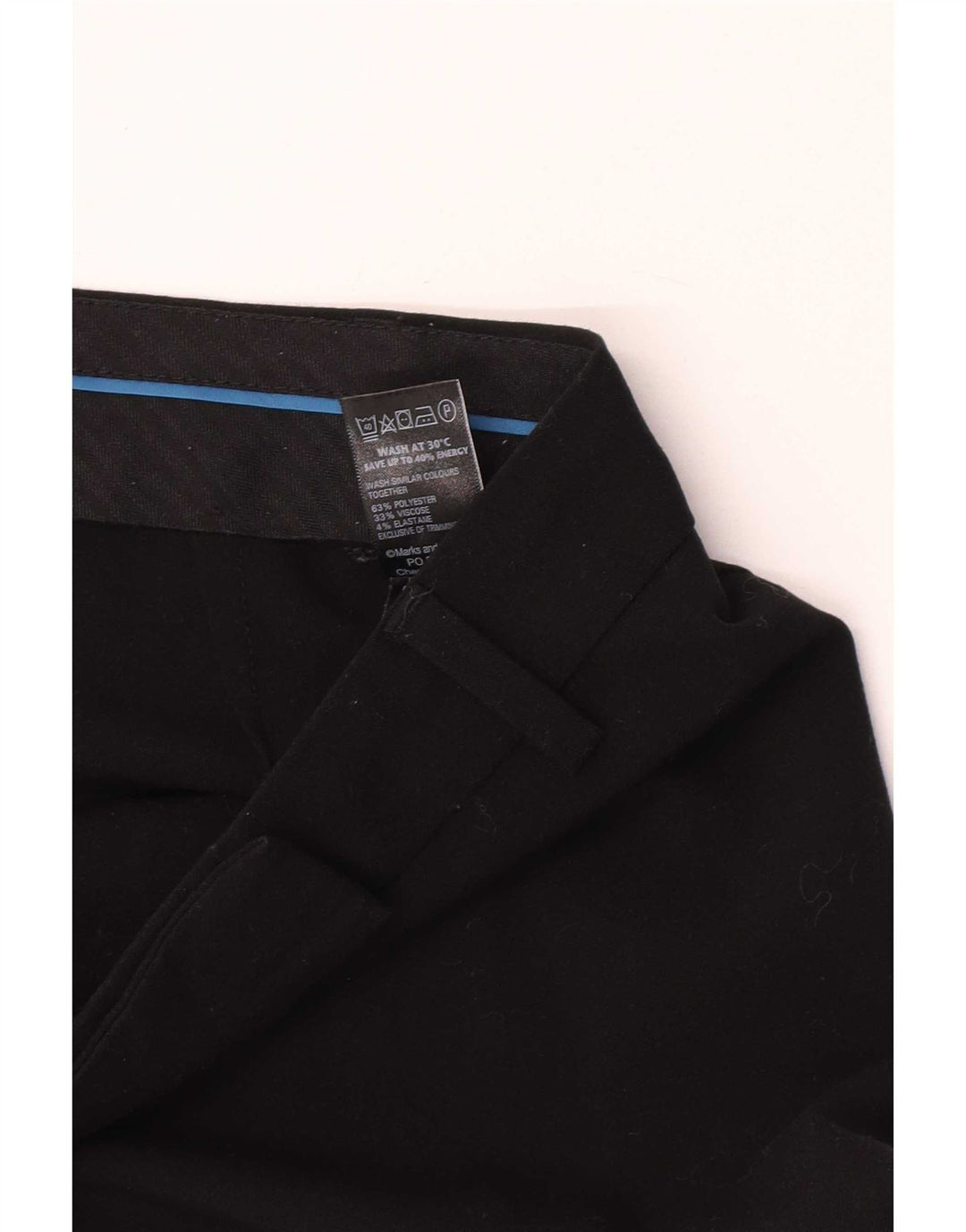 Marks & Spencer Womens Bootcut Suit Trousers UK 10 Small W30 L28 Black