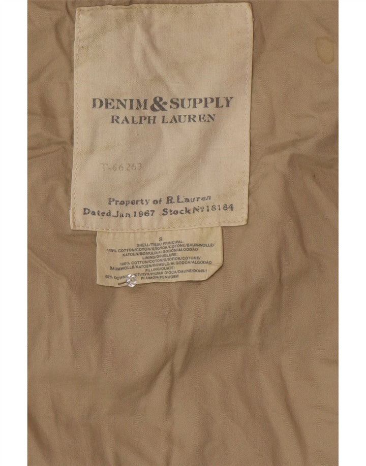 Ralph Lauren Womens Padded Gilet UK 10 Small Green Cotton