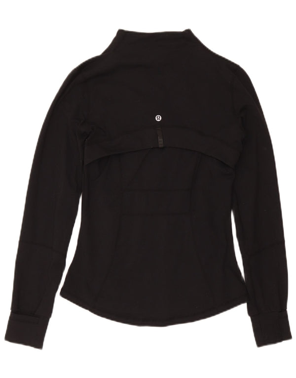 Lululemon Womens Tracksuit Top Jacket US 4 Small Black Nylon