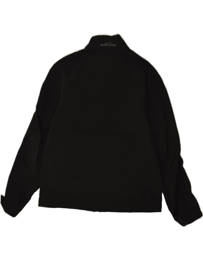 EDDIE BAUER Mens Tracksuit Top Jacket Medium Black Polyester | Vintage Eddie Bauer | Thrift | Second-Hand Eddie Bauer | Used Clothing | Messina Hembry 