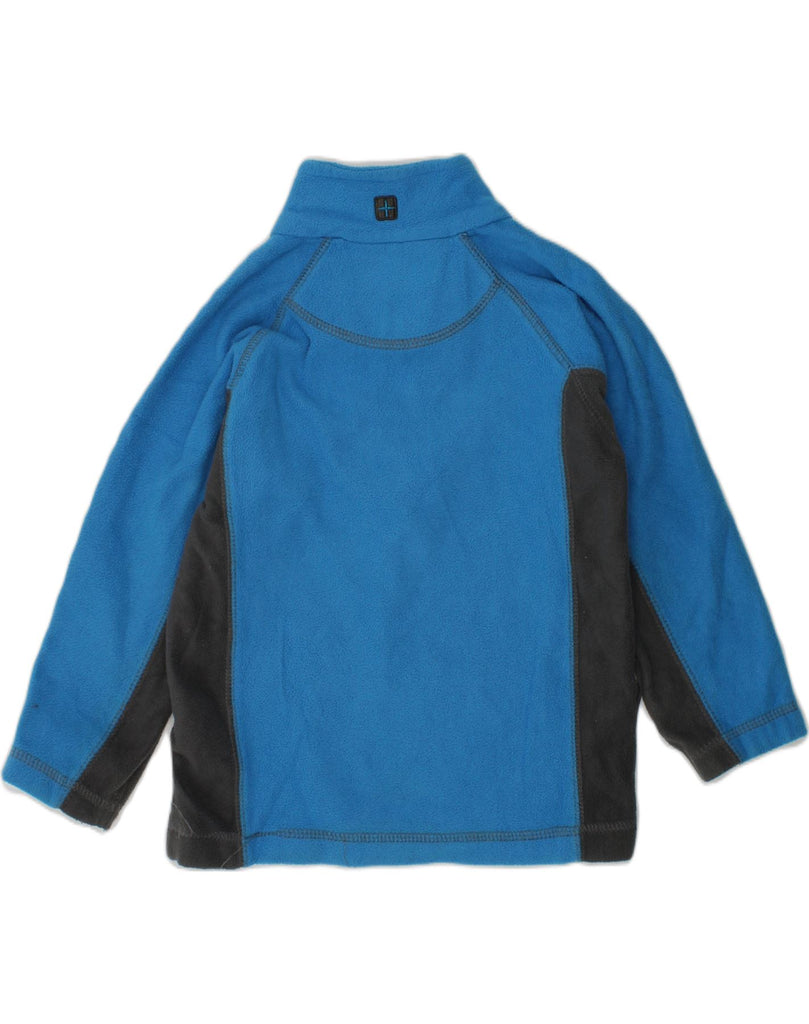 MOUNTAIN WAREHOUSE Boys Zip Neck Fleece Jumper 3-4 Years Blue Colourblock | Vintage Mountain Warehouse | Thrift | Second-Hand Mountain Warehouse | Used Clothing | Messina Hembry 