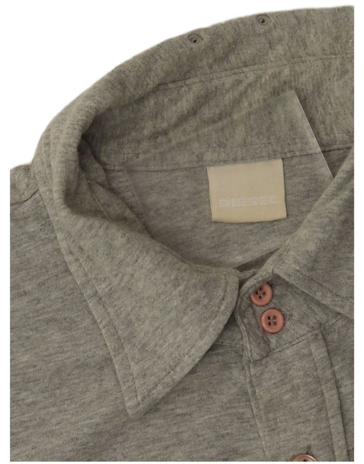 Diesel Mens Polo Shirt XL Grey Cotton