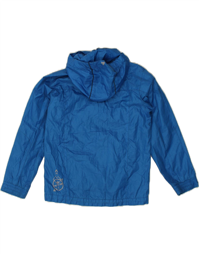 BRUGI Boys Hooded Rain Jacket 10-11 Years Blue Polyester Vintage Brugi and Second-Hand Brugi from Messina Hembry 